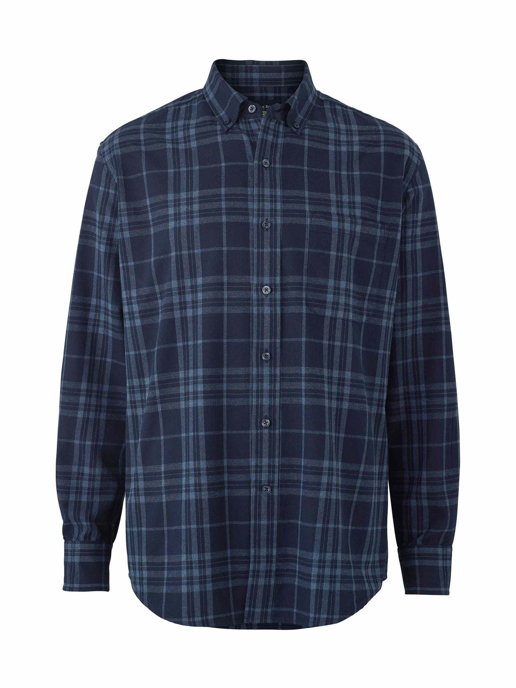 Buy Savile Row Company Blue Classic Fit Brushed Cotton Button-Down