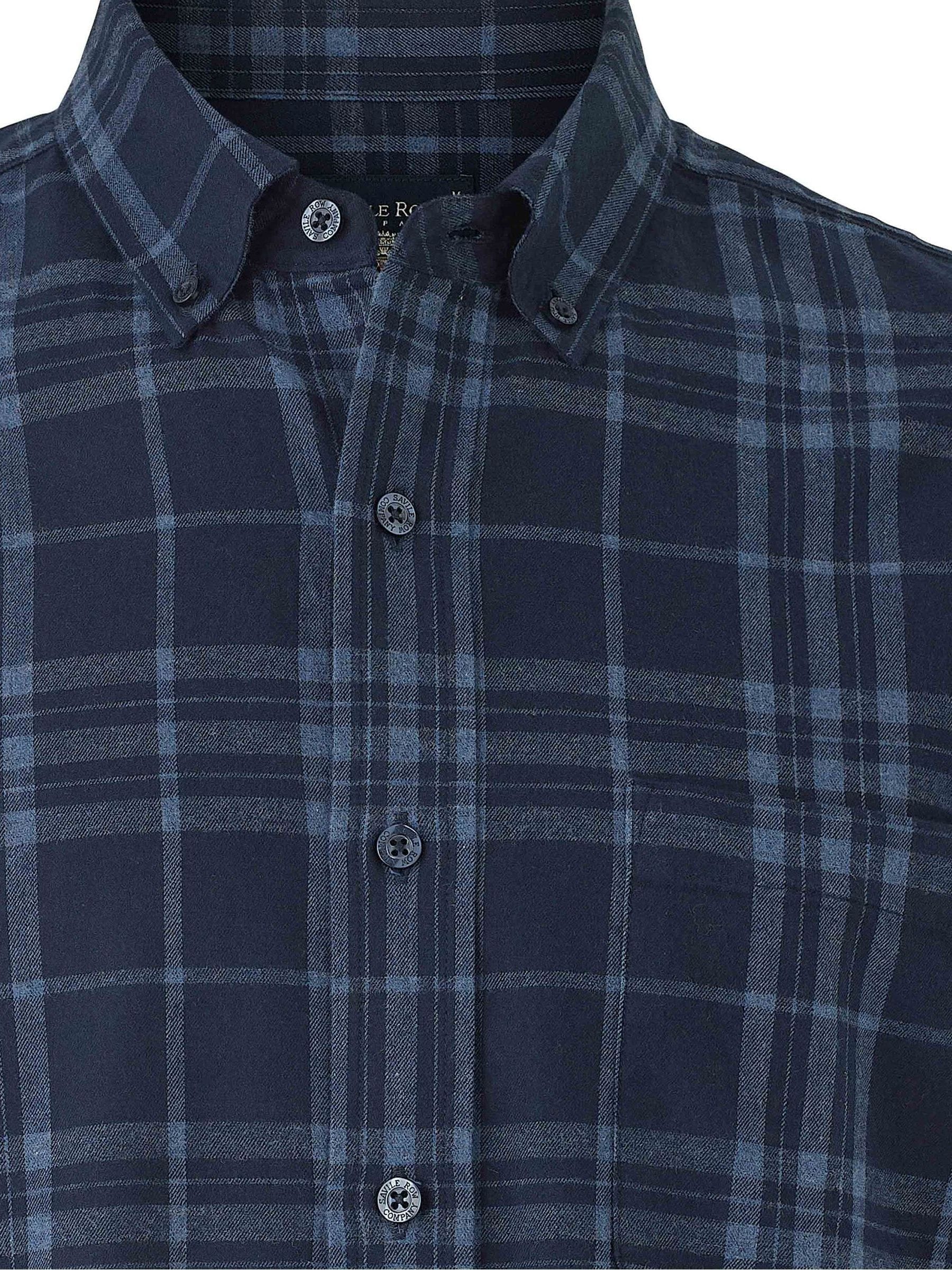 Buy Savile Row Company Blue Classic Fit Brushed Cotton Button-Down