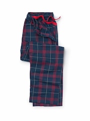 Savile Row Company Red Window Check Brushed Cotton Twill Pyjama Bottoms - Image 4 of 5