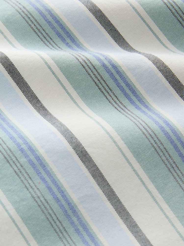 Mint Green Cotton Stripe Chino Shorts - Image 10 of 10 Mint Green Cotton Stripe Chino Shorts - Image 10 of 10