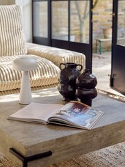 Abigail Ahern Dark Brown Black Acroma Ceramic Rustic Vase - Image 2 of 4