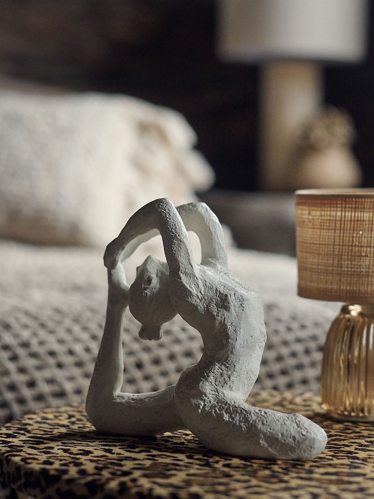 Abigail Ahern White Clary Resin Yoga Pose Sculpture Decoration - Image 2 of 4