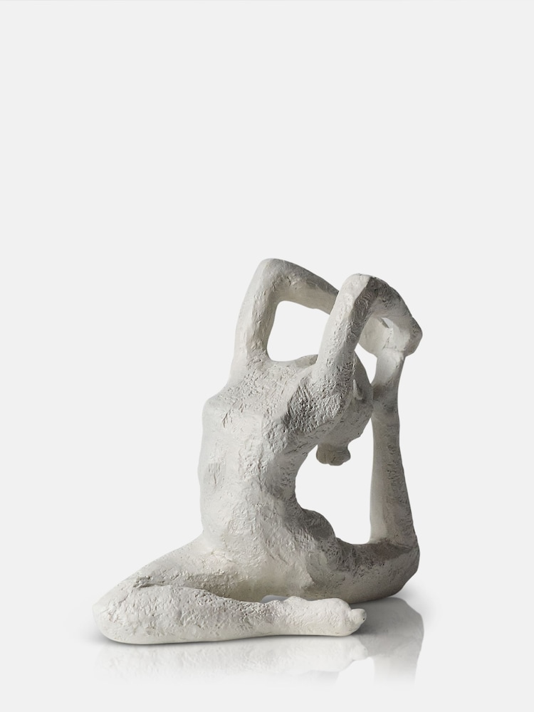Abigail Ahern White Clary Resin Yoga Pose Sculpture Decoration - Image 4 of 4