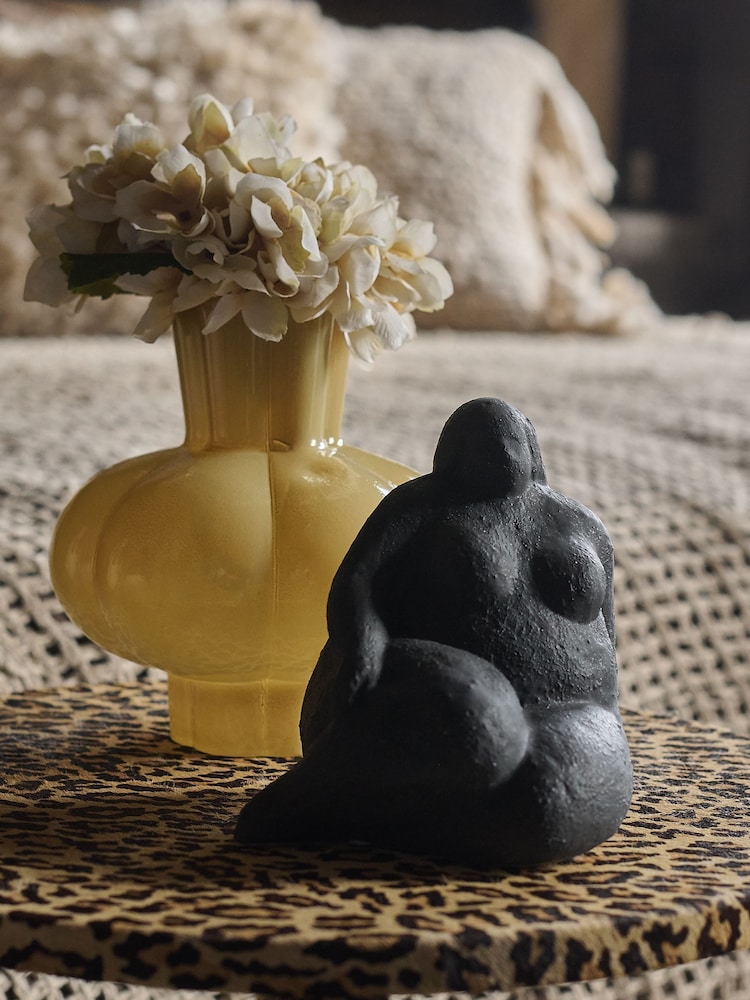 Abigail Ahern Dark Grey Rolinda Ceramic Sitting Lady Sculpture - Image 1 of 4 Abigail Ahern Dark Grey Rolinda Ceramic Sitting Lady Sculpture - Image 1 of 4