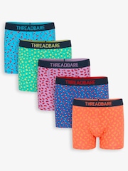 Threadbare Blue Fruit Print Hipster Fit Boxer Shorts (5 Pack) - Image 1 of 7