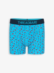 Threadbare Blue Fruit Print Hipster Fit Boxer Shorts (5 Pack) - Image 3 of 7