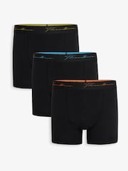 Threadbare Hipster Fit Script Boxer Shorts 3 Pack - Imagen 1 de 5