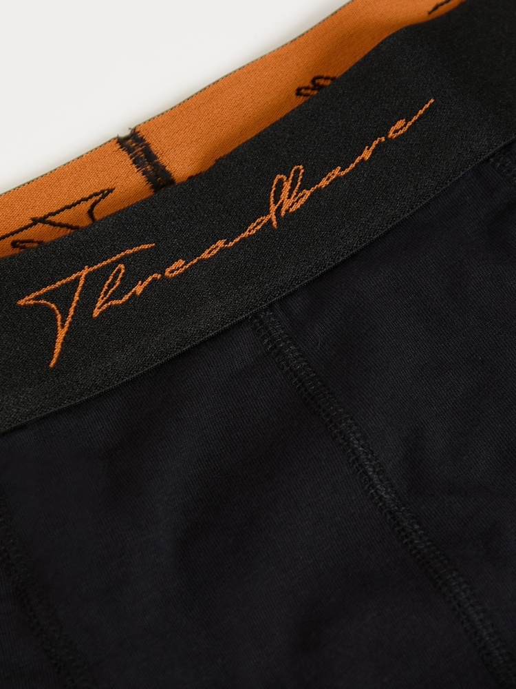 Threadbare Black Hipster Fit Script Boxer Shorts 3 Pack - Image 5 of 5 Threadbare Black Hipster Fit Script Boxer Shorts 3 Pack - Image 5 of 5