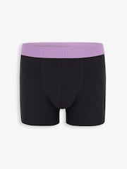 Threadbare Black Contrast Hipster Fit Boxer Shorts (5 Pack) - Image 3 of 7