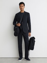 Reiss Athlete Jersey Tailored-Fit Drawstring Trousers - Imaginea 3 din 7