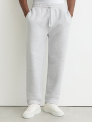 Reiss Grey Melange Tanner Cotton-Blend Heavyweight Joggers - Image 3 of 7