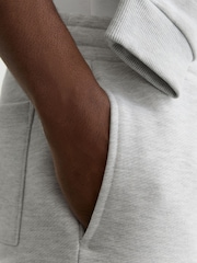 Reiss Grey Melange Tanner Cotton-Blend Heavyweight Joggers - Image 6 of 7
