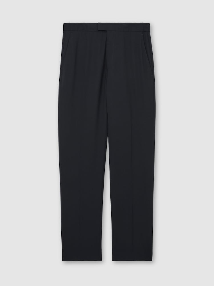 Reiss Navy Traveller Wool Tailored-Fit Travel Suit Trousers - Image 2 of 6 Reiss Navy Traveller Wool Tailored-Fit Travel Suit Trousers - Image 2 of 6