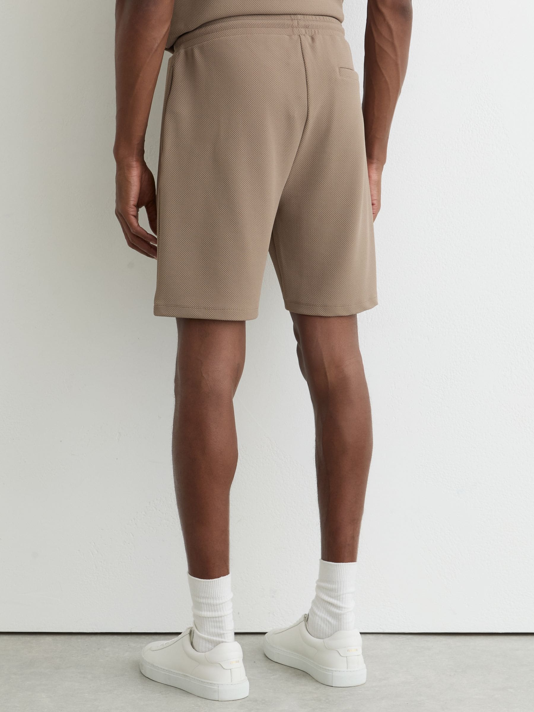 Buy Reiss Camel Brown Tavolla Textured Drawstring Shorts from Next USA