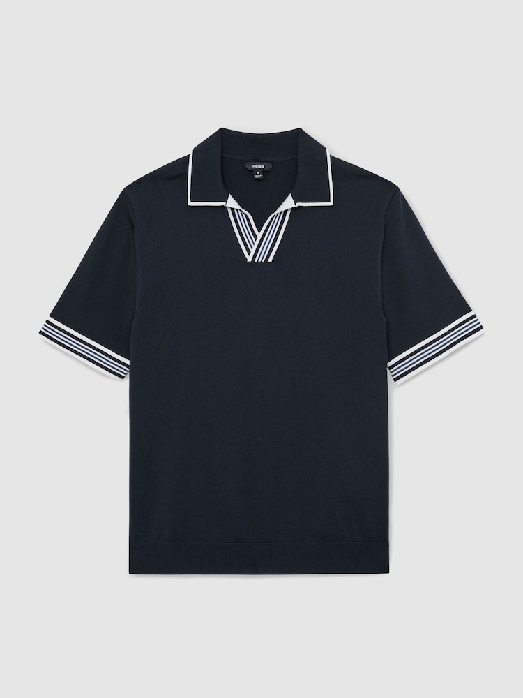 Reiss Navy Poole Polo Shirts - Image 2 of 7