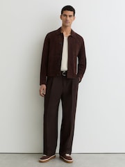 Reiss Off White Watson Textured-Knit Round-Neck Vest - Image 3 of 6