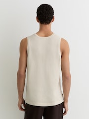 Reiss Off White Watson Textured-Knit Round-Neck Vest - Image 5 of 6