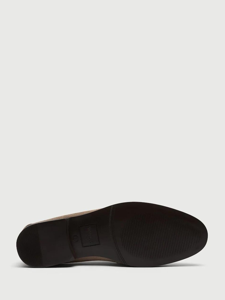 Walk London Stone Suede Naples Trim Loafers - Image 6 of 6 Walk London Stone Suede Naples Trim Loafers - Image 6 of 6