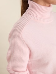 Baukjen Pink Malin Wool blend Turtleneck Jumper - Image 3 of 5
