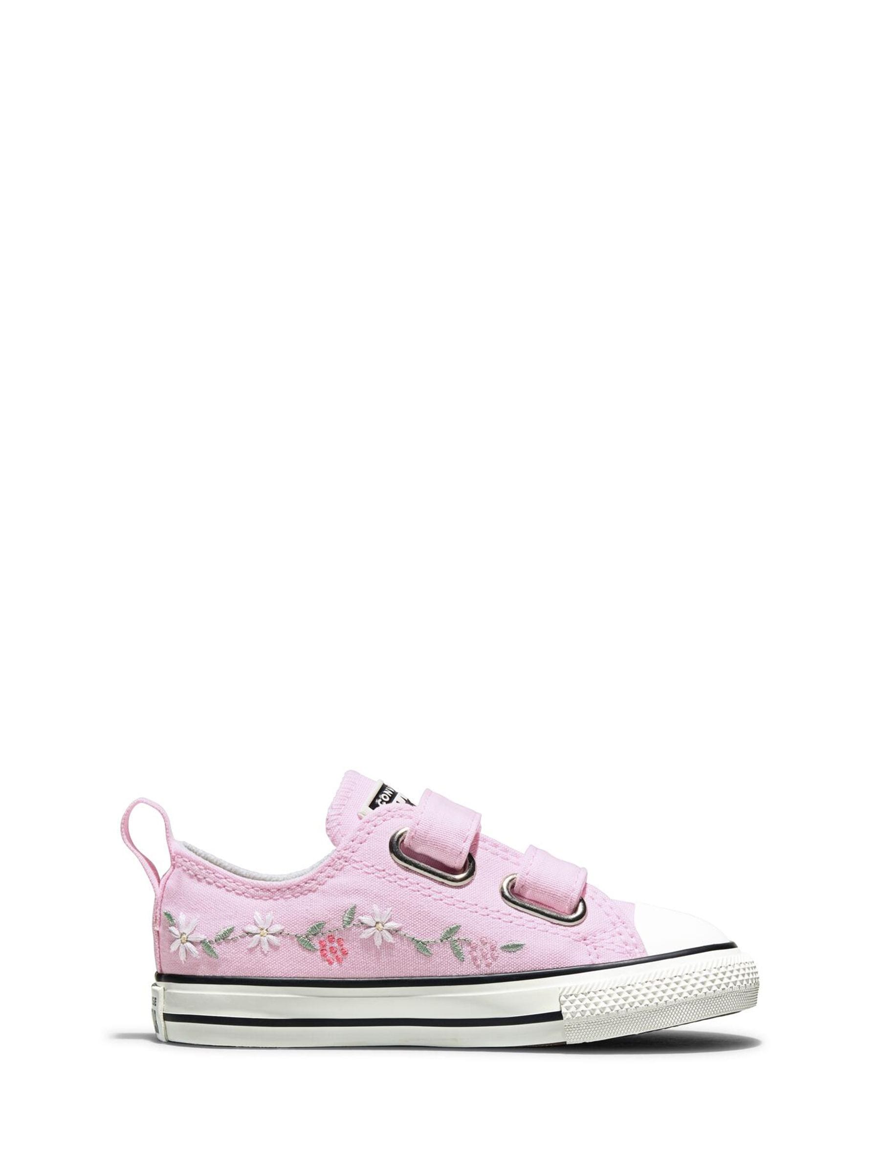 Buy Converse Pink Chuck Taylor Flower Print 2V Low Trainers from