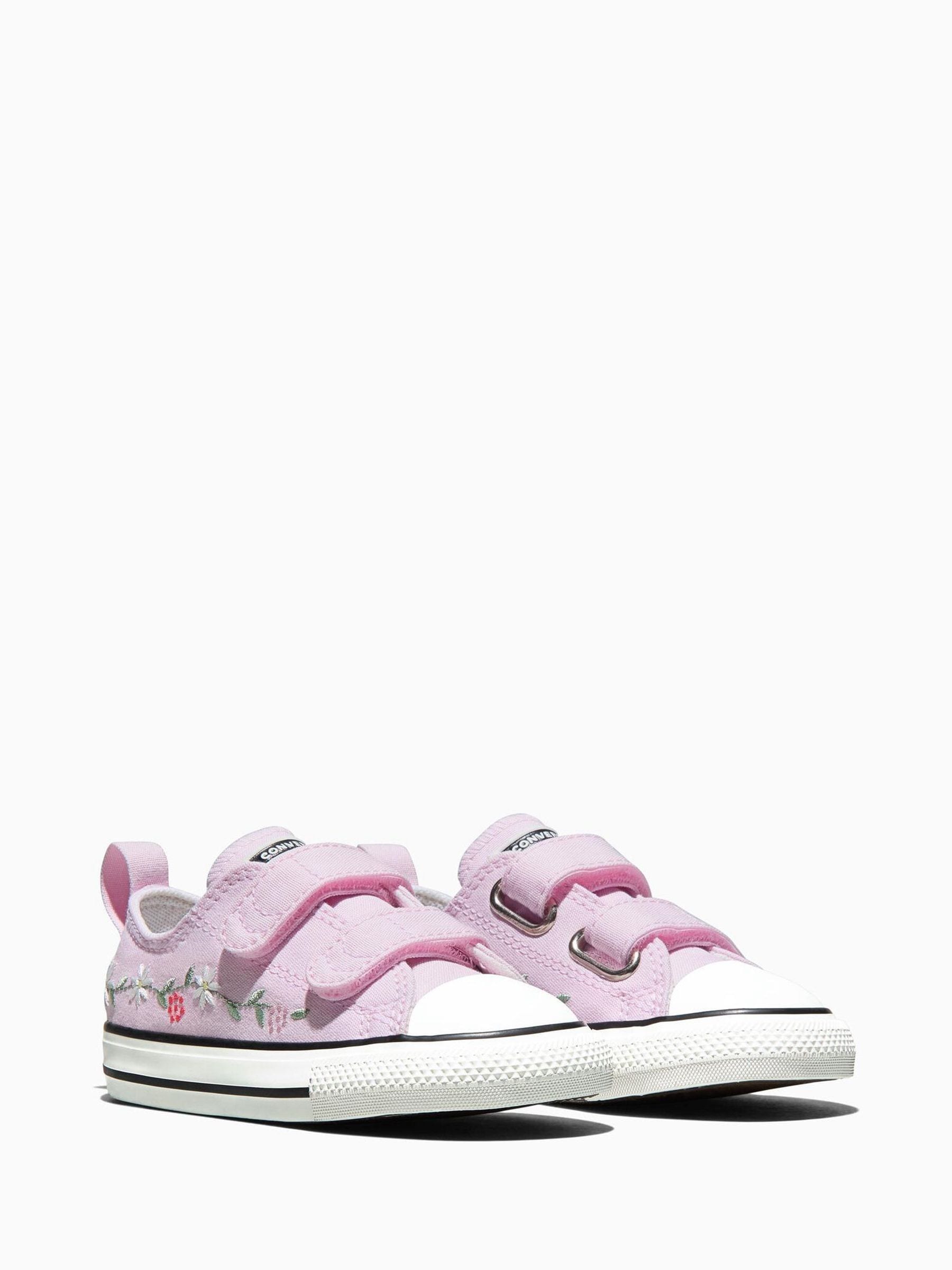Buy Converse Pink Chuck Taylor Flower Print 2V Low Trainers from