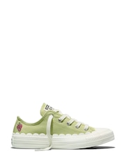 Converse Green Chuck Taylor Strawberry Low Trainers - Image 1 of 8