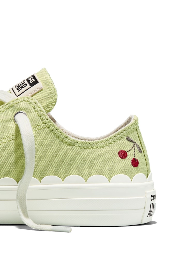 Converse Green Chuck Taylor Strawberry Low Trainers - Image 8 of 8