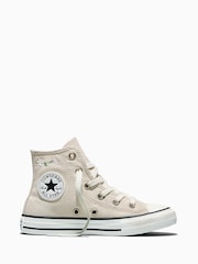 Converse Cream Chuck Taylor Flower Print Hightop Trainers - Image 1 of 7