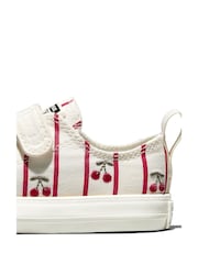 Converse White Chuck Taylor 2V Cherry Low Trainers - Image 8 of 9