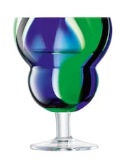 LSA International Set of 2 Blue Folk Water Wine Glasses 230ml - Image 3 of 3