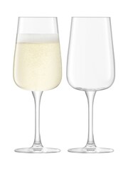 LSA International Set of 2 Clear Arc Flute Glasses 280ml - Image 2 of 3