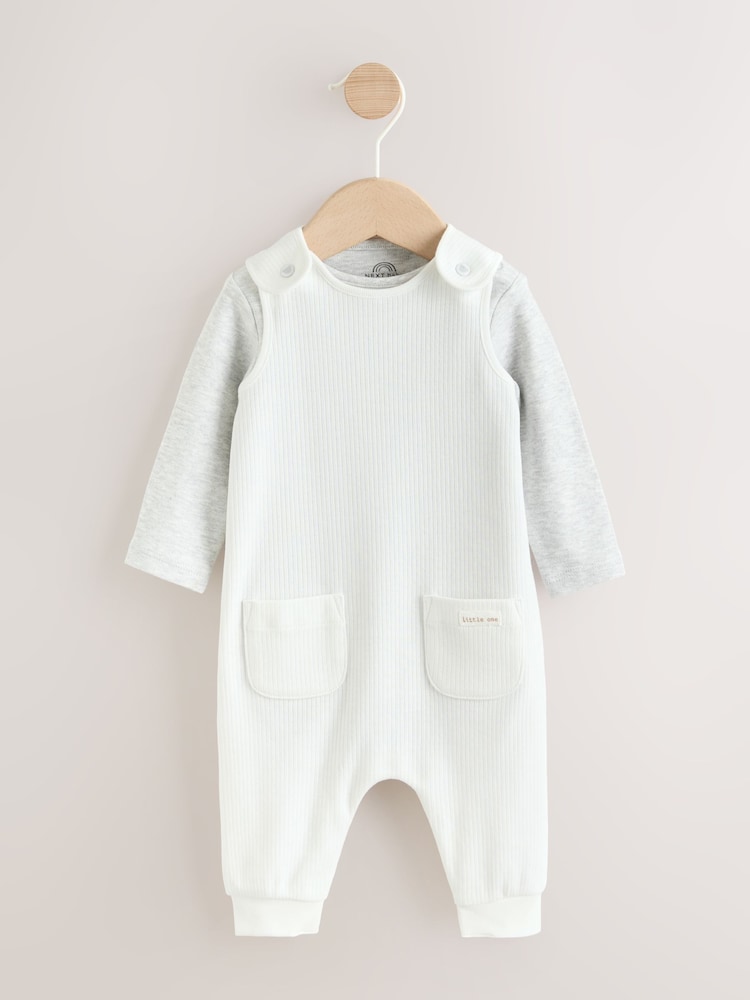白色 - Jersey Rib Dungaree and Bodysuit Baby Set (0mths-2yrs) - 圖片 1/10 白色 - Jersey Rib Dungaree and Bodysuit Baby Set (0mths-2yrs) - 圖片 1/10