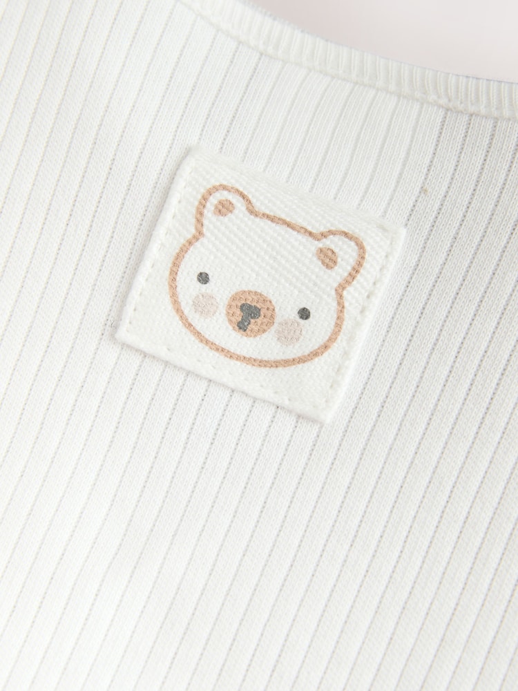 白色 - Jersey Rib Dungaree and Bodysuit Baby Set (0mths-2yrs) - 圖片 10/10 白色 - Jersey Rib Dungaree and Bodysuit Baby Set (0mths-2yrs) - 圖片 10/10