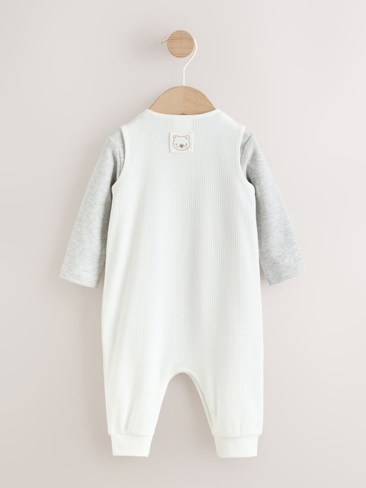 白色 - Jersey Rib Dungaree and Bodysuit Baby Set (0mths-2yrs) - 圖片 2/10 白色 - Jersey Rib Dungaree and Bodysuit Baby Set (0mths-2yrs) - 圖片 2/10