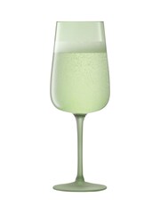 LSA International Set of 2 Moss Green Arc Contrast Flute Glasses 280ml - Image 3 of 3