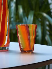 LSA International Set of 2 Orange Folk Tumblers 280ml - Image 1 of 3