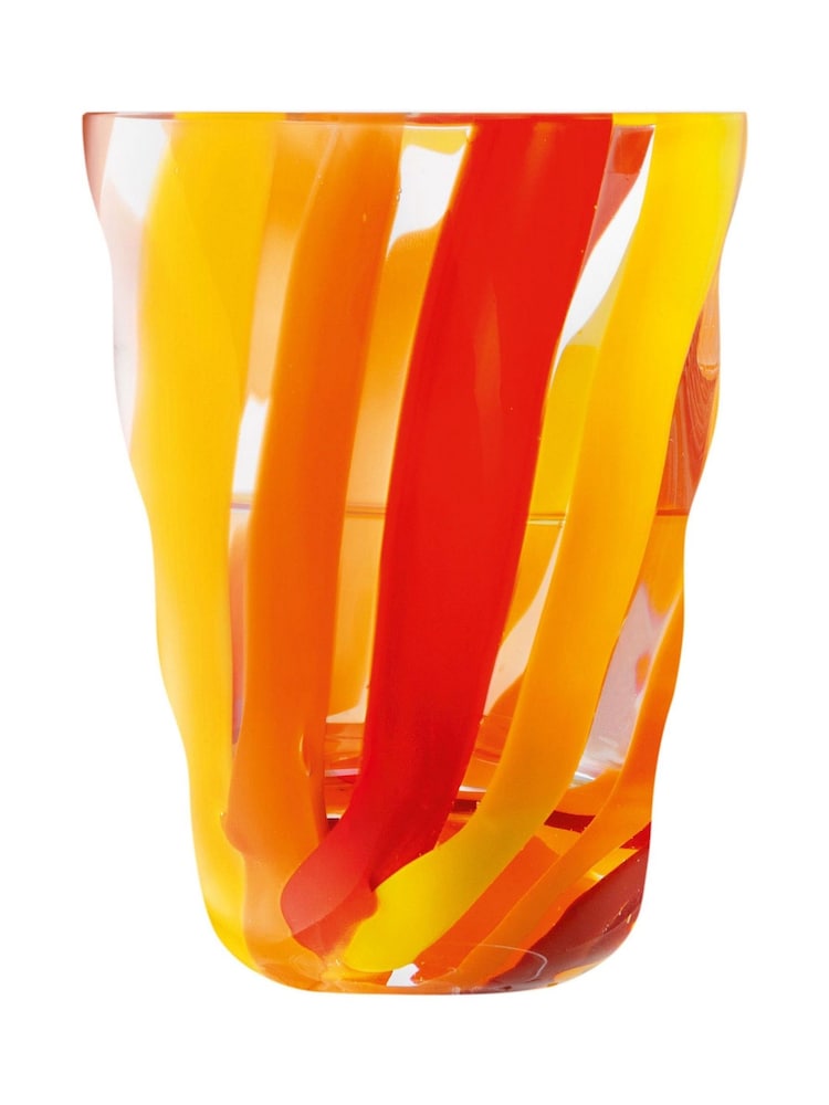 LSA International Set of 2 Orange Folk Tumblers 280ml - Image 3 of 3