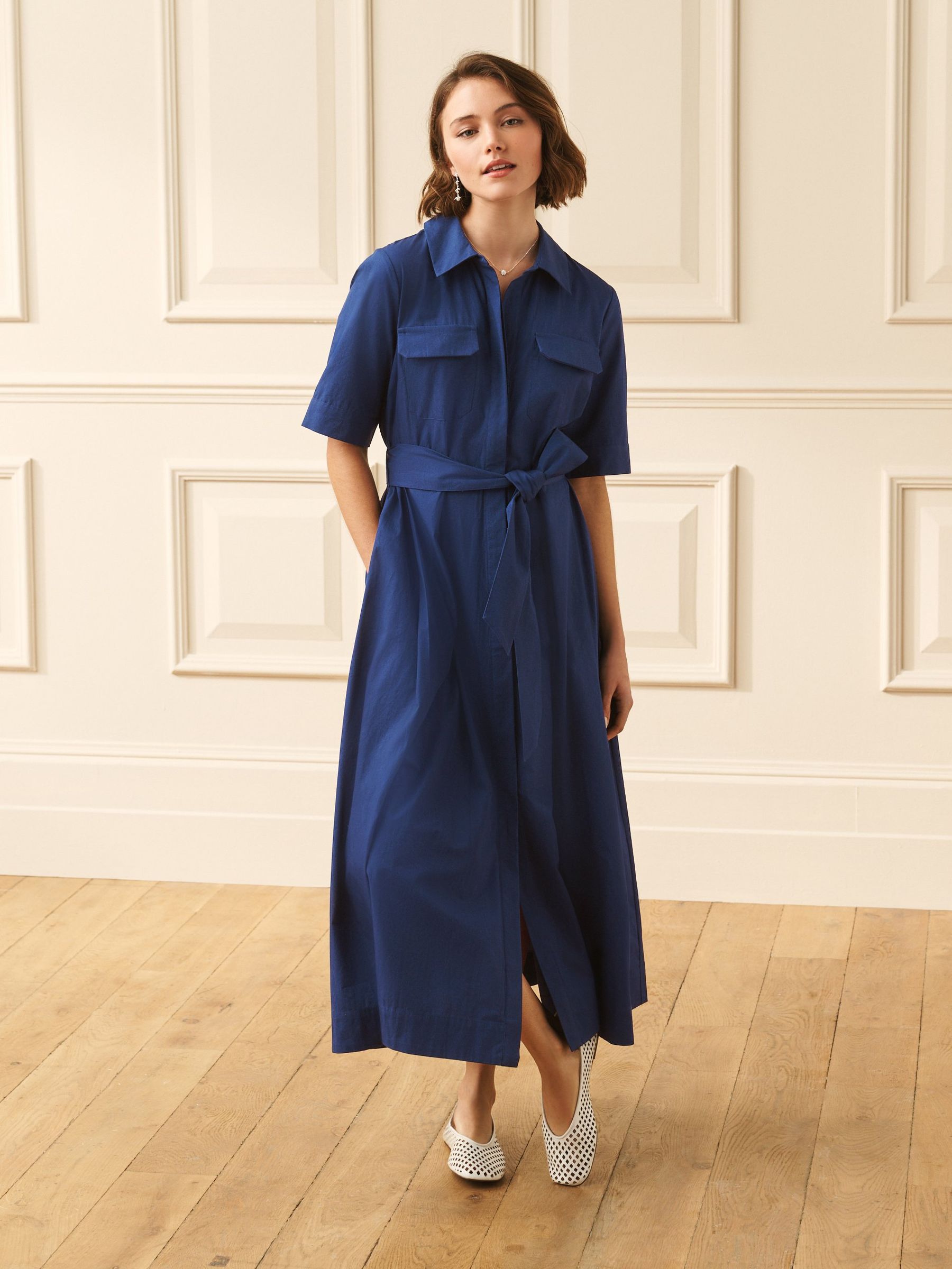 laura ashley navy blue dress Vintage Laura Ashley 80s Midnight Navy Blue Taffeta Princess Midi Dress Puff Short Sleeves Sweetheart Scoop Neckline Waist Sash Evening Gown
