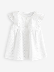 White Broderie Collar Summer Dress - Image 1 of 1
