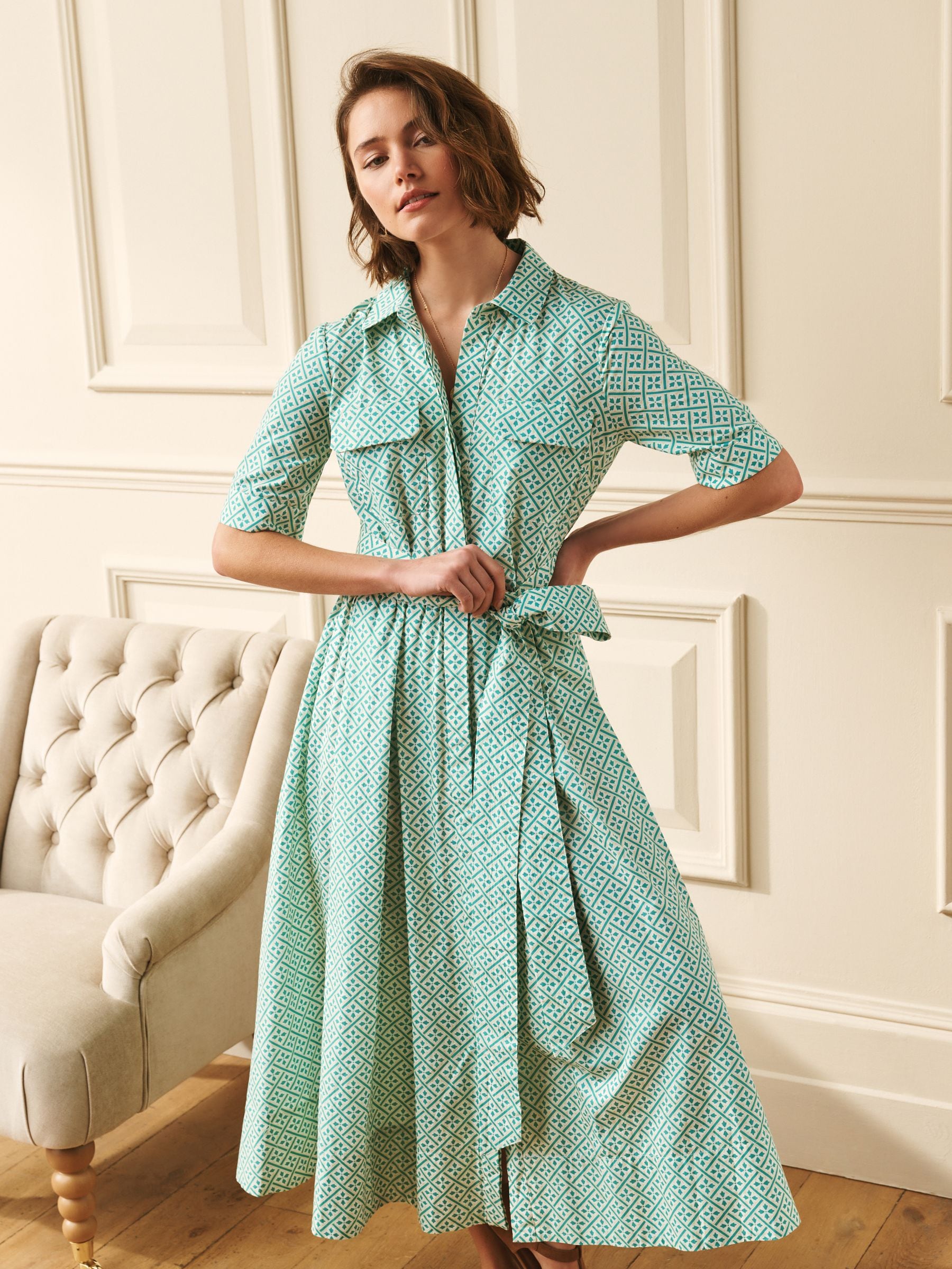 Buy Laura Ashley Green Shirt Dress from the Next UK online shop