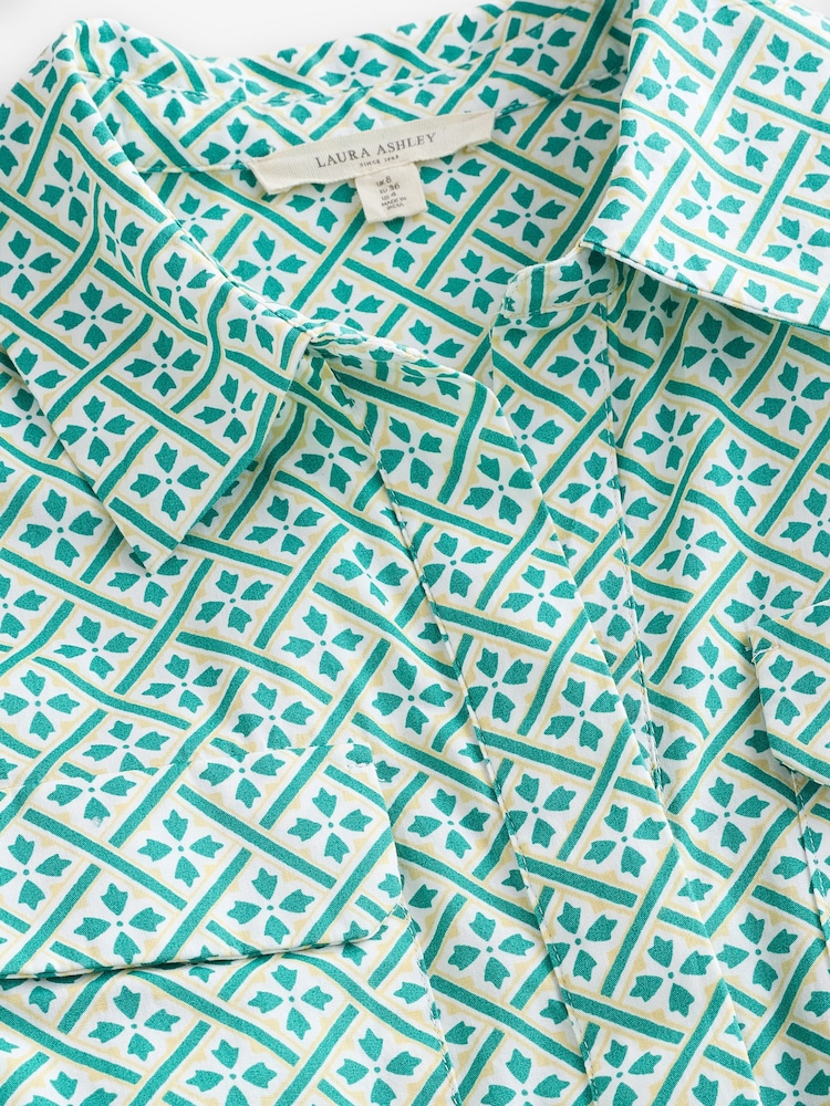 Laura Ashley Geo Print Shirt Dress - Image 6 of 6