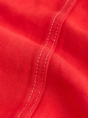 Red Tailored Denim Shorts - Image 2 of 4