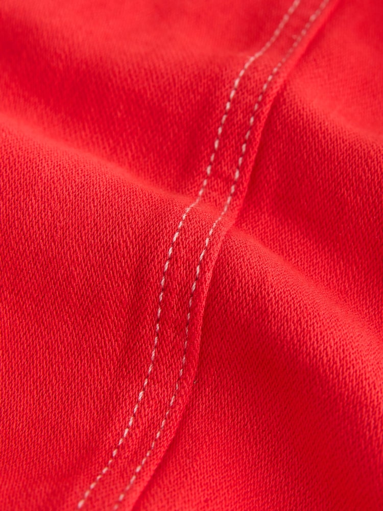 Red Tailored Denim Shorts - Image 9 of 9 Red Tailored Denim Shorts - Image 9 of 9