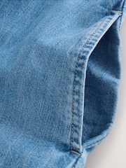 Mellemblå - Mini Shift Denim Kjole - Billede 6 af 8