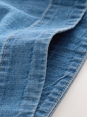 Mellemblå - Mini Shift Denim Kjole - Billede 7 af 8