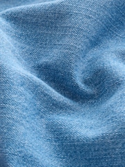 Mellemblå - Mini Shift Denim Kjole - Billede 8 af 8