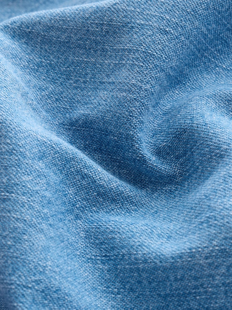 Mellemblå - Mini Shift Denim Kjole - Billede 8 af 8