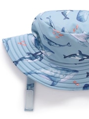 Purebaby Blue Broad Brim Swim Hat - Image 3 of 3