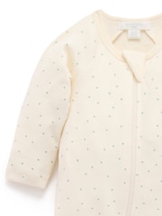Purebaby Natural Zip Sleepsuits 2 Pack - Image 2 of 4