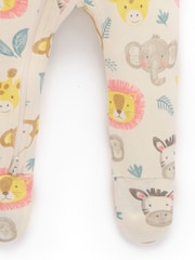 Purebaby Natural Zip Sleepsuits 2 Pack - Image 3 of 4